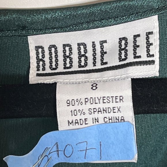 Vintage Robbie Bee Green Velvet Dress Size 8 Sweetheart Formal Homecoming Prom - Picture 5 of 8